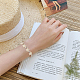 Dicosmetic 8pcs 2 colori tinti braccialetti elastici con perline di tartaruga turchese sintetica per donna BJEW-DC0001-04-7