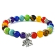 Chakra Natural & Synthetic Mixed Stone Stretch Bracelets BJEW-JB09859-03-1