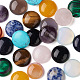 Fashewelry 24pcs12スタイルの天然および合成宝石カボション  半円/ドーム  20x6mm  2個/スタイル G-FW0001-05-4