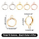 ARRICRAFT 20Pcs 5 Colors Brass Huggie Hoop Earring Findings KK-AR0002-81-2