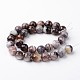 Faceted Natural Botswana Agate Round Bead Strands G-F261-02-12mm-2