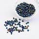 6/0 electrochapado perlas de semillas de vidrio redondo del iris X-SEED-A009-4mm-605-1
