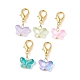 Colorful Butterfly Glass Pendant Decorations HJEW-JM00799-1