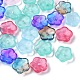 35Pcs Transparent Spray Painted Glass Beads GLAA-YW0001-75-2