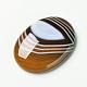 Natural Striped Agate/Banded Agate Cabochons G-F296-02-30x40mm-2