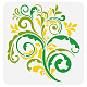Fingerinspire Pochoir à défilement floral 30x30 cm réutilisable en forme de feuille d'acanthe pour peinture sur mur DIY-WH0391-0392-1
