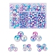 497pcs 5 cuentas de perlas de imitación de plástico abs arco iris de estilo OACR-YW0001-07C-1