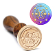 MAYJOYDIY Moth Wax Seal Stamp Butterfly Moon Phases Sealing Wax Stamp 30mm Removable Brass Head for Wedding Invitation AJEW-WH0184-1031-5