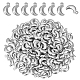 DICOSMETIC 200Pcs Stainless Steel charms Puffed Moon Pendants for DIY Personalized Jewelry Making Findings STAS-DC0005-63-1