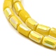 Frosted Imitation Jade Glass Beads Strands GLAA-P058-07A-4