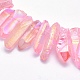 Electroplated Natural Quartz Crystal Beads Strands G-P368-05E-5