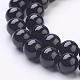 Chapelets de perles en pierre noire synthétique G-H1628-8mm-1-3