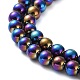 Brins de perles d'agate noire naturelle galvanisées G-Z038-B05-01FR-4