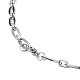 304 collier chaîne à maillons ovales en acier inoxydable pour homme femme NJEW-P272-01P-3