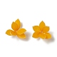 不透明樹脂ビーズキャップ  マルチ花弁  花  オレンジ  22x21x13mm  穴：1.4mm RESI-L035-14-1