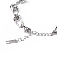 304 bracelets de chaîne à maillons ovales et noeuds en acier inoxydable pour hommes femmes BJEW-G669-17P-3