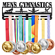 Superdant porta medaglie da ginnastica maschile cavallo con maniglie barre parallele appendiabiti da parete porta medaglie premio appendiabiti per ginnasta espositore per medaglie cremagliera in metallo può sopportare circa 10 kg ODIS-WH0021-719-1