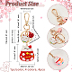 OLYCRAFT 4pcs Lucky Cat Keychain Pendants Japanese Cat Keychains with Cat Bell Decoration Maneki Neko Keyrings Fortune Lucky Key Chains for Hanbag Backpack Phone Decor Gifts KEYC-OC0001-36-2