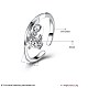 トレンドの真鍮製キュービックジルコニア指輪  天秤座  銀色のメッキ  usサイズ8（18.1mm） RJEW-BB27879-8-6