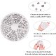PandaHall Elite 120pcs 6 Styles Antique Silver Tibetan Alloy Flat Round Spacer Beads Metal Spacers for Bracelet Necklace Jewelry Making(Star TIBE-PH0004-65AS-4