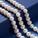 Fili di perle di perle d'acqua dolce coltivate naturali PEAR-I004-09-5