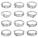 12 pièces 12 constellation 304 anneaux de manchette ouverts en acier inoxydable pour femmes RJEW-TZ0001-02-2