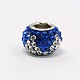 Austrian Crystal With 925 Sterling Silver Single Core European Beads CPDL-D005-7-1