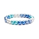 Bracelet extensible perlé rond en perles de verre pour femme BJEW-JB08532-5