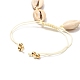 Ensemble de bracelets de cheville en perles tressées en coquillage cauri naturel pour fille femme AJEW-AN00451-02-9