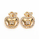Brass Micro Pave Cubic Zirconia Charms KK-S360-141A-NF-1
