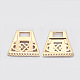 Filigree Trapezoid Plating Zinc Alloy Chandelier Components PALLOY-N0099-11RG-1
