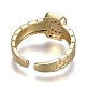 Brass Micro Pave Clear Cubic Zirconia Cuff Rings RJEW-H538-02G-D-2