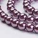 Eco-Friendly Dyed Glass Pearl Beads Strands HY-A008-6mm-RB062-3