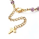 Cross Cubic Zirconia Beaded Bracelet for Girl Women BJEW-JB06848-01-6