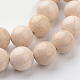 Dyed Natural Fossil Beads Strands G-E328-12mm-01-2