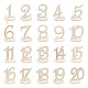 Fingerinspire 20 numéro de table en bois avec base de support (10 cm) de haut en bois en forme de 1-20 chiffres pour décoration de table en bois DJEW-WH0034-53-1