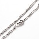 304 Stainless Steel Rolo Chain Cross Pendant Necklaces NJEW-JN01287-5