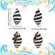 SUNNYCLUE 1 Box 50Pcs Spiral Shells Small Spiral Seashells Vase Fillers Zebra Pattern Hawaii Style Sea Ocean Beach Black White Conch Un-Drilled No Hole Shells for Candle Filler Craft Home Decoration SSHEL-SC0001-24-2
