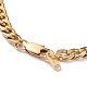 Placage sous vide pour femmes 304 chaînes cubaines en acier inoxydable bracelets et colliers ensembles de bijoux SJEW-JS01156-4