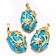 Synthetic Turquoise Pendants G-L512-F18-1