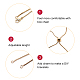 SUNNYCLUE 6Pcs Brass Slider Bracelets Makings AJEW-SC0001-29-3