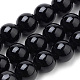 Brins de perles d'onyx noir naturel X-G-S259-19-8mm-1