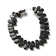 Brins de perles d'obsidienne en acajou noir naturel G-B064-B53-3