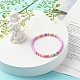 Handmade Polymer Clay Heishi Beads Stretch Bracelet BJEW-JB07351-4
