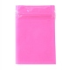 プラスチック製の透明なジップロックバッグ  保存袋  セルフシールバッグ  トップシール  長方形  濃いピンク  12x8x0.15cm  片側の厚さ：3.1ミル（0.08mm） OPP-B002-A04-2