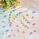 HOBBIESAY 200pcs Flower Connector Charms 15x12-12.5mm Opaque Acrylic Beads Link Charms with Golden Iron Double Loops Rose Alloy Links Connectors for Valentine's Day DIY Jewelry Making FIND-HY0001-30-5