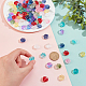 SUPERFINDINGS 120Pcs 8 Colors Transparent Glass Cat Paw Print Loose Beads Spray Painted Crystal Glass Animal Bear Footprint Spacer Beads Charms 13.5x15mm for Jewelry Crafts Making GLAA-FH0001-46-3