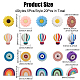 CHGCRAFT 20PCS 20 Styles Silicone Rainbow Beads Daisy Flower Silicone Beads Hot Air Balloon Spacer Beads Evil Eye Silicone Beads Flat Round Beads DIY Necklaces Bracelets Making Mixed Color SIL-CA0002-81-2