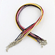 2mm Faux Suede Cord Necklace Making with Iron Chains & Lobster Claw Clasps X-NCOR-R029-M-2