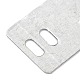 (不良見切り販売：キズ) 亜鉛合金製バッグ飾り金具  空白タグのスタンプ  鉄シム付き  長方形  ミックスカラー  5.15x2x0.1~0.75cm FIND-XCP0002-37-5